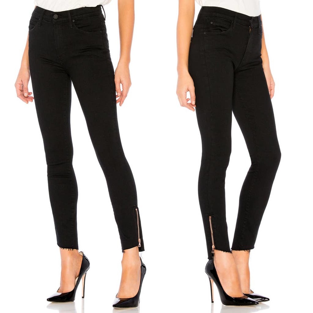 MOTHER The Stunner Double Zip Ankle Step Fray